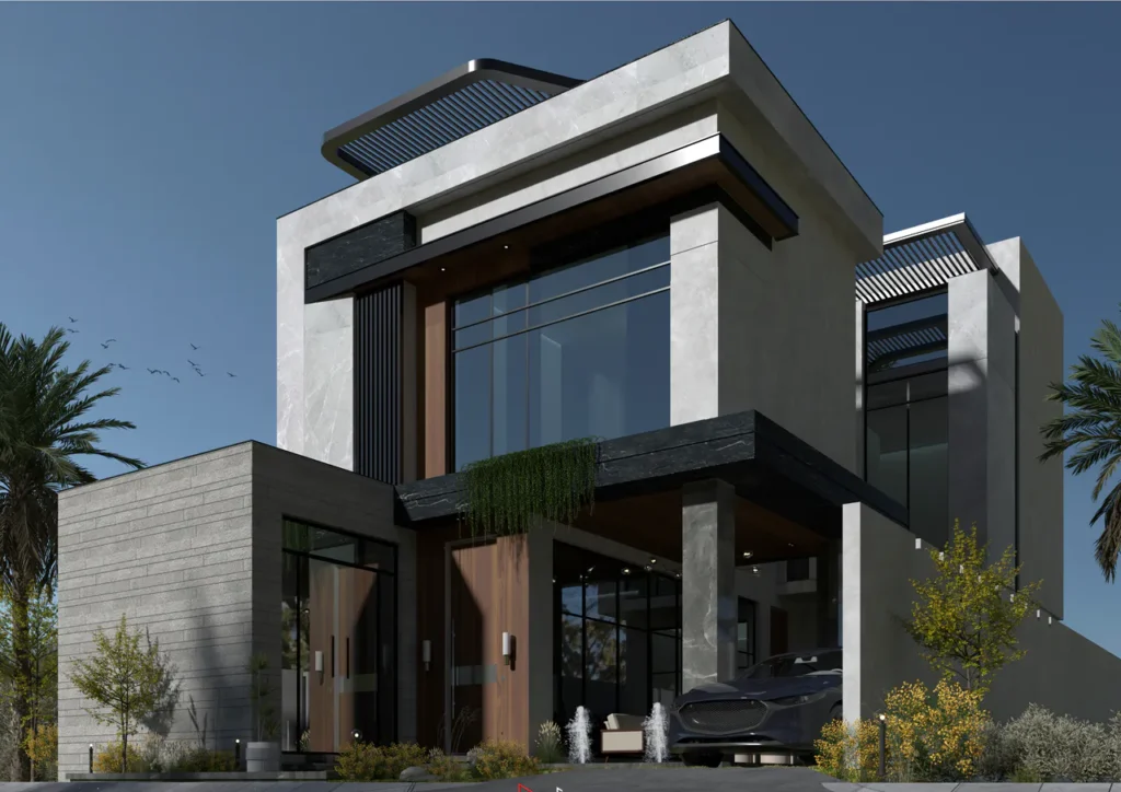 تصميم واجهة عمارة سكنية