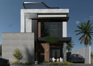 تصميم واجهة عمارة سكنية